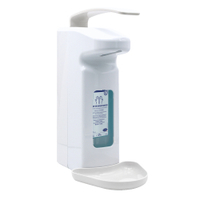Manueller Desinfektionsmittelspender,  500 / 1000 ml 9817950,  Farbe: weiß,  für Euroflaschen
