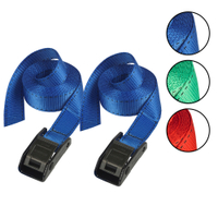 Master Lock Zurrgurt mit Klemmschloss 3379EURDATCOL 3379EURDATCOL,  1 Packung = 2 Stück,  5 m,  farbig sortiert (blau,  rot,  grün)
