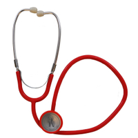 MED-COMFORT Flachstethoskop 09300-R,  1 Karton = 100 Stück,  Schlauchfarbe: rot