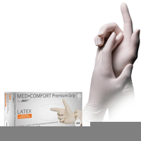 MED-COMFORT Premium Grip Latexhandschuhe,  puderfrei,  weiß 01037-L,  1 Packung = 100 Stück,  Größe L