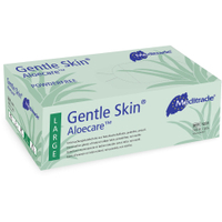 Meditrade Gentle Skin Aloecare™ Latex Untersuchungshandschuh 1231L,  1 Karton = 10 x 100 = 1000 Stück,  Größe: L