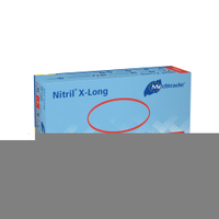 Meditrade Nitril 3000 x-long Blue Untersuchungshandschuh 1282S,  1 Karton = 10 x 100 = 1000 Stück,  Größe S