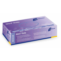 Meditrade Nitril Viola Einmalhandschuhe,  puderfrei 1285M - Karton,  1 Karton = 10 Packungen à 100 Handschuhe,  Größe M (7)