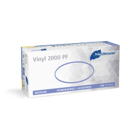 Meditrade Vinyl 2000 PF Untersuchungshandschuh 1251M,  1 Karton = 10 x 100 = 1000 Stück,  Größe M