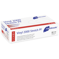 Meditrade Vinyl 2000 Strech PF Untersuchungshandschuh 1253XS,  1 Packung = 100 Stück,  Größe XS