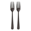 Mehrweg Gabeln,  Bio-PP,  extra stabil,  19 cm 96523,  1 Karton = 20 Packungen à 10 Stück,  Farbe: schwarz