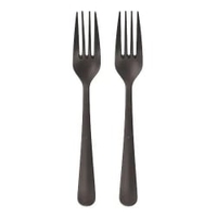 Mehrweg Gabeln,  Bio-PP,  extra stabil,  19 cm 96523,  1 Packung = 10 Stück,  Farbe: schwarz