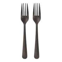 Mehrweg Gabeln in Spender,  Bio-PP,  extra stabil 96526,  1 Karton = 6 Packungen à 100 Stück,  Farbe: schwarz
