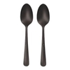 Mehrweg Löffel,  Bio-PP,  extra stabil,  19 cm 96525,  1 Karton = 20 Packungen à 10 Stück,  Farbe: schwarz