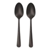 Mehrweg Löffel in Spender,  extra stabil,  19 cm 96528,  1 Packung = 100 Stück,  Farbe: schwarz