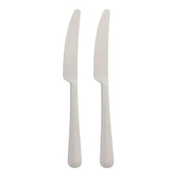 Mehrweg Messer in Spender,  Bio-PP,  extra stabil 96463,  1 Karton = 6 Packungen à 200 Stück,  Farbe: weiß