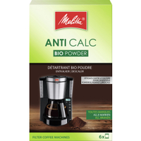 Melitta ANTI CALC Bio Pulver für Filterkaffeemaschinen 4006508217731,  1 Packung = 6 x 20 g - Beutel