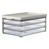 Mepal Aufschnittbox omnia,  3 Schichten 106416032500,  Farbe: weiß,  Nordic white