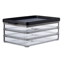 Mepal Aufschnittbox omnia,  3 Schichten 106416040400,  Farbe: schwarz