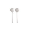 Mepal Bloom Salatbesteck,  Salatlöffel mit Abtropfloch,  2-teilig 105959031400 ,  Farbe: pebble white
