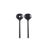 Mepal Bloom Salatbesteck,  Salatlöffel mit Abtropfloch,  2-teilig 105959040100 ,  Farbe: pebble black