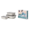 Mepal Frischhaltedose Set cirqula rechteckig,  flach,  3-teilig 106270032500,  Farbe: weiß,  Nordic white