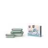 Mepal Frischhaltedose Set cirqula rechteckig,  flach,  3-teilig 106270094700,  Farbe: grün,  Nordic sage