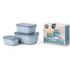 Mepal Frischhaltedose Set cirqula rechteckig,  hoch,  3-teilig 106271015700,  Farbe: blau,  Nordic blue