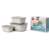 Mepal Frischhaltedose Set cirqula rechteckig,  hoch,  3-teilig 106271032500,  Farbe: weiß,  Nordic white