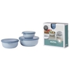 Mepal Frischhaltedose Set cirqula rund,  3-teilig,  flach 106230015700,  Farbe: blau,  Nordic blue