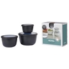 Mepal Frischhaltedose Set cirqula rund,  3-teilig,  hoch 106231041100,  Farbe: schwarz
