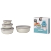 Mepal Frischhaltedose Set cirqula rund,  4-teilig,  flach 106232032500,  Farbe: weiß,  Nordic white
