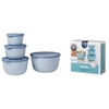 Mepal Frischhaltedose Set cirqula rund,  4-teilig,  hoch 106233015700,  Farbe: blau,  Nordic blue