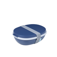 Mepal Lunchbox Ellipse duo,  1425 ml 107640016800,  Farbe: dunkelblau,  Nordic denim