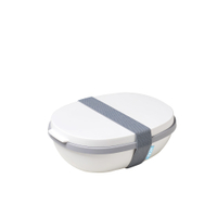 Mepal Lunchbox Ellipse duo,  1425 ml 107640030600,  Farbe: weiß,  Nordic white