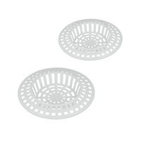 Metaltex Abflusssieb aus Kunststoff,  weiß 297545 014,  2-teiliges Set,  Ø 7 cm