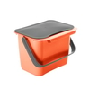 Metaltex Bin Tex Abfallsammler mit Deckel,  4 Liter 297528001,  Farbe: orange
