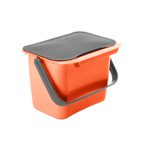 Metaltex Bin Tex Abfallsammler mit Deckel,  4 Liter 297528001,  Farbe: orange