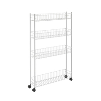 Metaltex Fino Allzweckwagen,  plastifiziert 341434 014,  Maße: 60 x 16 x 95 cm,  4 Etagen