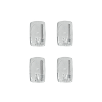 Metaltex Gardinenhaken,  4-teiliges Set 291105 011,  Farbe: transparent