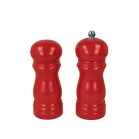 Metaltex Gewürzmühle-Salzstreuer,  2-teilig 586046 041,  Länge: 13 cm,  rot,  lackiertes Holz