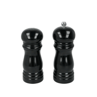 Metaltex Gewürzmühle-Salzstreuer,  2-teilig 586047 038,  Länge: 13 cm,  schwarz,  lackiertes Holz