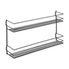 Metaltex Gewürzregal Pepito 2,  Lava,  2-Etagen 361432000,  Maße (L x B x H): 36 x 8 x 19 cm