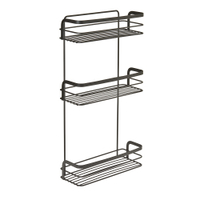 Metaltex Origin LAVA Badregal,  3-Etagen 401124000,  Maße: 26 x 10 x 48 cm