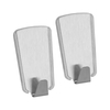 Metaltex pullCLEAN Klebehaken,  Inox gebürstet,  trapezförmig 291020000,  1 Packung = 2 Stück,  silber