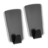 Metaltex pullCLEAN Klebehaken,  Inox gebürstet,  trapezförmig 291021000,  1 Packung = 2 Stück,  schwarz
