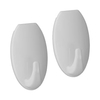 Metaltex pullCLEAN Klebehaken,  oval 291022000,  1 Packung = 2 Stück,  weiß
