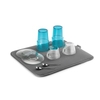 Metaltex Softex Microfaser Abtropfmatte,  45 x 40 cm 320480 109,  Farbe: grau