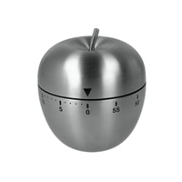Metaltex Timer Apfelform aus Inox-Edelstahl,  60 Min. 259222000,  1 Stück