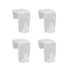 Metaltex Türhaken/Fensterhaken,  4-teiliges Set 294516 011,  Material: Kunststoff,  transparent