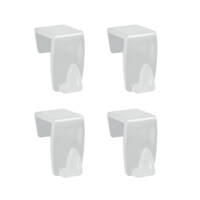 Metaltex Türhaken/Fensterhaken,  4-teiliges Set 294516 011,  Material: Kunststoff,  transparent