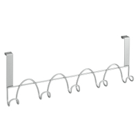 Metaltex Wave Türhängeleiste,  5 Haken 294542 039,  Maße: 43 x 3 x 15, 5 cm