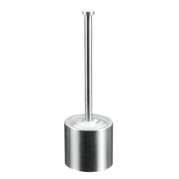 Metaltex WC-Bürste,  Inox mit Glaseinsatz 185508 010,  Maße: 10 x 35, 5 cm