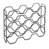 Metaltex Weinregal Hexagon-15,  Lava,  für 15 Flaschen 382915000,  Maße (L x B x H): 43 x 12 x 34 cm
