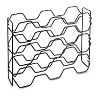 Metaltex Weinregal Hexagon-15,  Lava,  für 15 Flaschen 382915000,  Maße (L x B x H): 43 x 12 x 34 cm